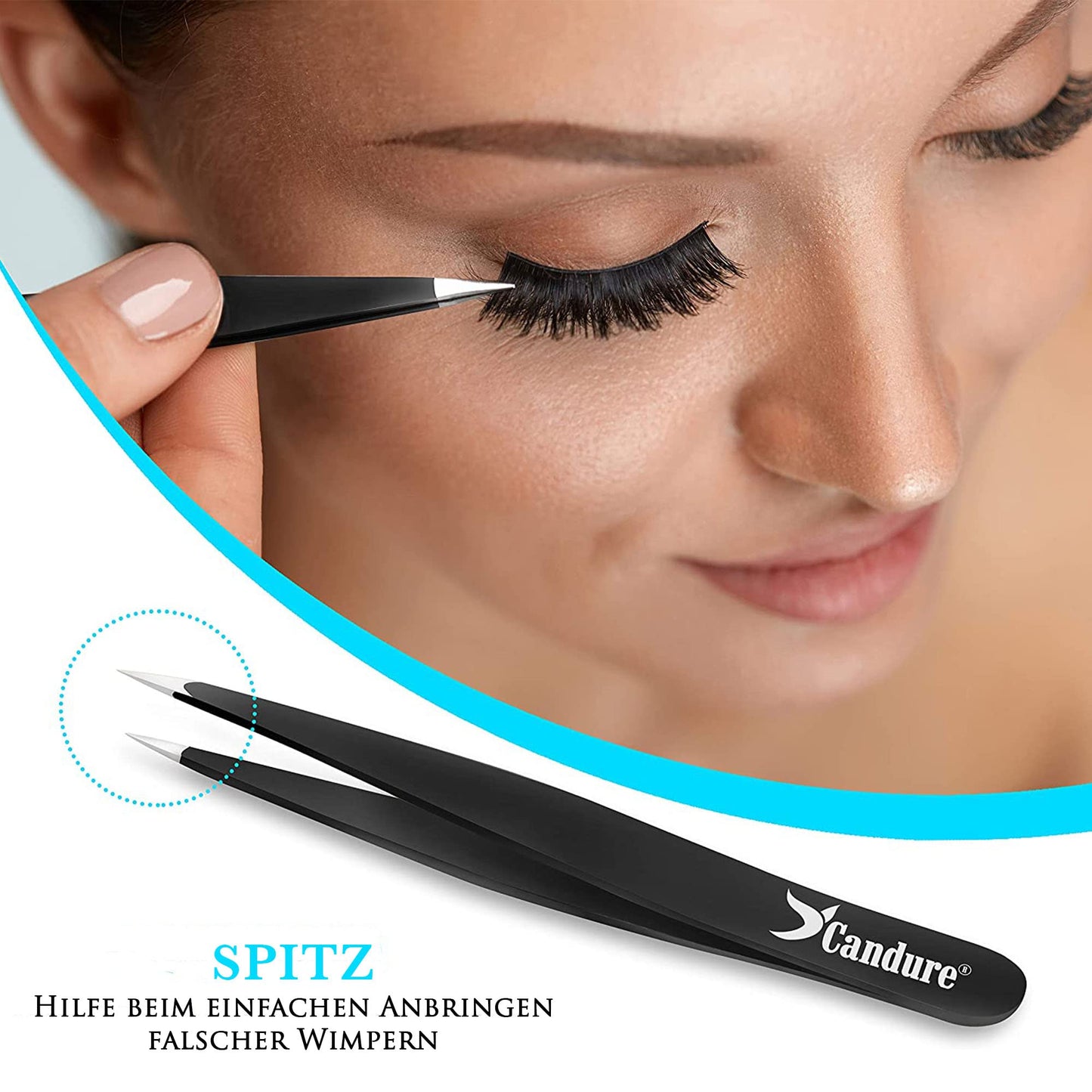 Eyebrow Tweezers Set – 4 Stainless Steel Precision Tweezers for Hair Removal, Blackheads and Ingrown Hairs