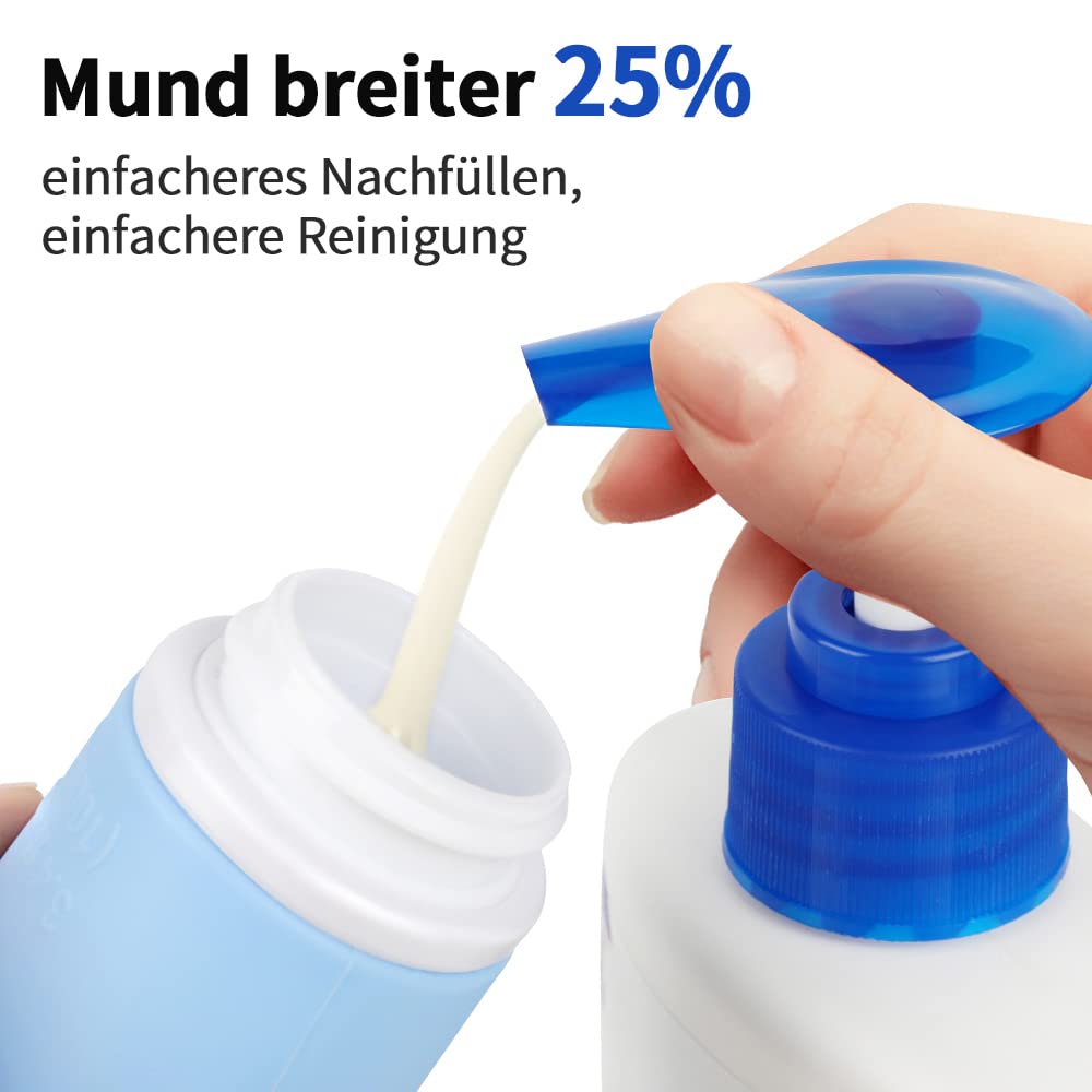 Travel Bottles Set 100ml – 3-Pack Silicone Refillable Containers for Shampoo, Cream, Lotion, Leakproof & TSA Approved