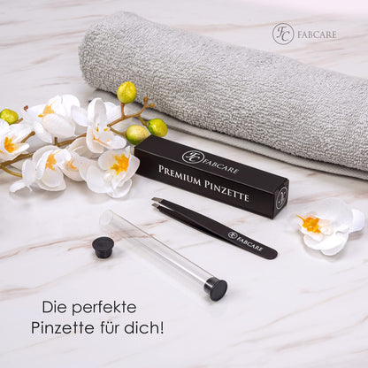 Professional Slanted Tweezer – Precision Hair Removal Tool with Anti-Slip Grip and Carry Case, Single Piece