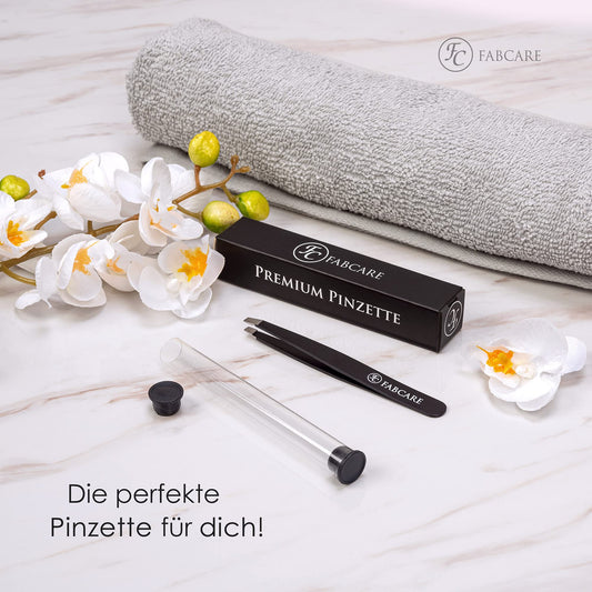 Professional Slanted Tweezer – Precision Hair Removal Tool with Anti-Slip Grip and Carry Case, Single Piece