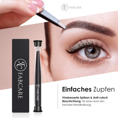 Professional Slanted Tweezer – Precision Hair Removal Tool with Anti-Slip Grip and Carry Case, Single Piece